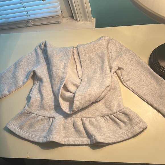 Carters gray and pink hooded long sleeve sweatshirt - Picture 2 of 2